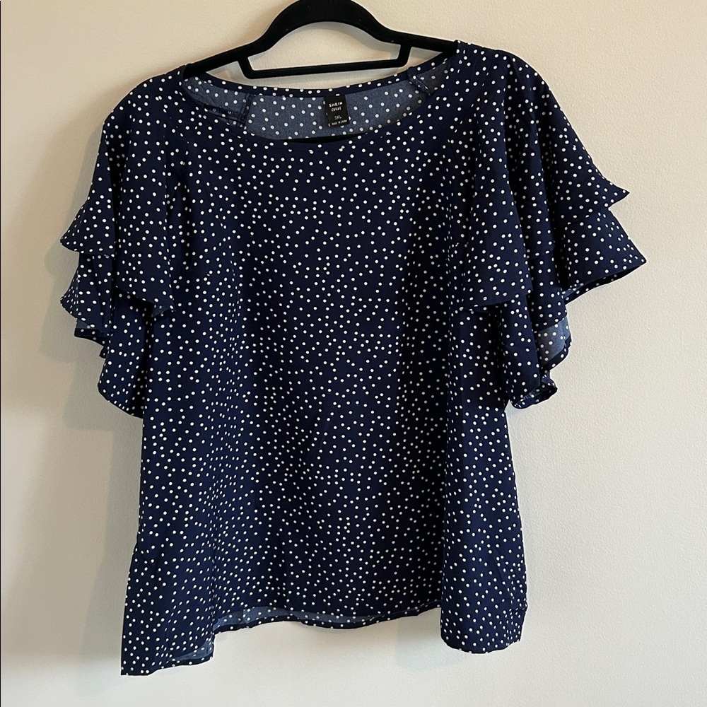 Plus - Polka Dot Blouse - 3X / 18